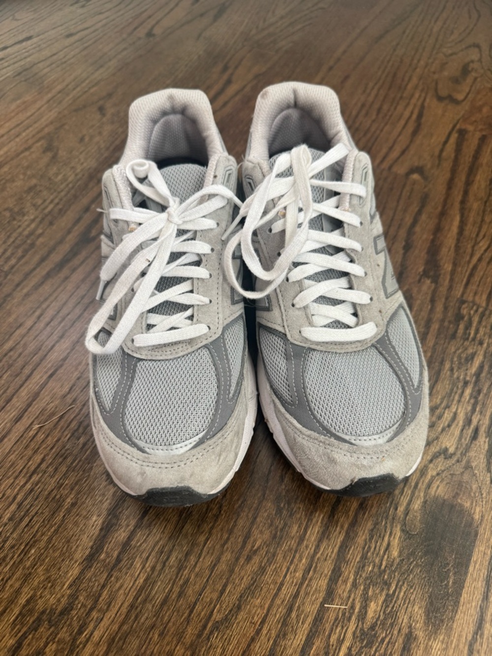 New Balance Gray Mesh & Suede Sneakers - Picture 2 of 4